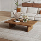 Modern Rectangle Coffee Table, Walnut Brown