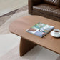 Coffee Table, 47 Inches Oval Solid Wood