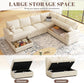 108 Inch Modular Sectional Sofa with Pull Out Bed,