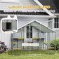 Extra Large Outdoor Cat Enclosure with Waterproof Cover 2 Resting Boxes 7 Jumping Platforms