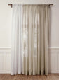 Flax Linen Sheer Curtain 108 Inches Long - European 100% Pure Linen