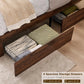King Size Bed Frame with 52 Talll Headboard and 4 Drawers,
