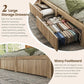 Full Size Bed Frame with Headboard and Storage Drawer,