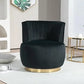 Modern Swivel Accent Chair with Curved Back
