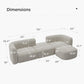 Luxury Modern Curved Back Velvet Sofa, Minimalist Style Modular Sectional