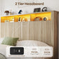 Full Size Bed Frame with Headboard and Storage Drawer,
