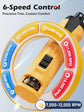 Quiet Dog Nail Grinder with LED Lights, 6-Speed, Dust Cap, Battery-Powered