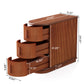 Solid Wood End Table, 3-Drawer Modern Slim