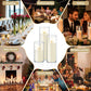 36 PCS Ivory White Pillar Candles with Glass Candle Holders