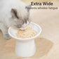 Wide Elevated Ceramic Cat Bowl for Whisker Fatigue Relief, Easy Feeding,