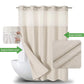 Hotel Polyester Textured Shower Curtain with Snapin Fabric Liner Set,