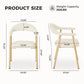 Dining Chairs Set of 2, Modern Linen Fabric Upholstered