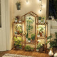 Wood Plant Shelf with Grow Lights for Indoor Hanging Planter & Pots Display,