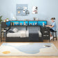Twin Corner Bed with Desk, Storage & LED Lights - Multi-Functional with Charging Station