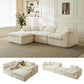 109" Modern Cloud L-Shaped 3-Seater Oversized Deep Seat Chenille Fabric