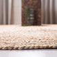 Handmade Jute Area Rug 4x6 Oval - Natural Brown Braided Flat Weave