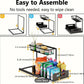 [Sliding Pull-out Cabinet Rack] 1/2pcs Sliding Pull-out Metal Cabinet Sorting Rack | Lower Sink Kitchen Storage