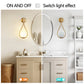 Set of 2 Modern Golden Wall Sconces with Opal Glass Globe,