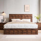 King Size Bed Frame with 52 Talll Headboard and 4 Drawers,