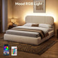 Queen Size Bed Frame with Storage,Modern Upholstered Platform Bed, Adjustable Headboard