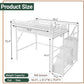 Full Size Loft Bed with Stairs Storage, Metal Frame for Adults Kids Teens,