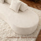 130” Modern Curved Sofa Comfy Cloud