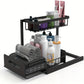 [Sliding Pull-out Cabinet Rack] 1/2pcs Sliding Pull-out Metal Cabinet Sorting Rack | Lower Sink Kitchen Storage