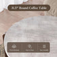 Modern Round Coffee Table & Side Table Set, Faux Marble Top
