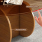 Modern Round Coffee Table with Solid Wood Legs, 31.5&
