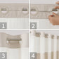 Hotel Polyester Textured Shower Curtain with Snapin Fabric Liner Set,