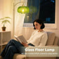 Modern Dimmable Floor Lamp, Mid Century Green Glass with Remote