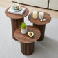 Round Nesting Coffee Table Set of 3,Mid Century Modern