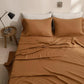 3/4 Pcs 100% Linen Sheet Set Washed Natural French Flax Soft Breathable