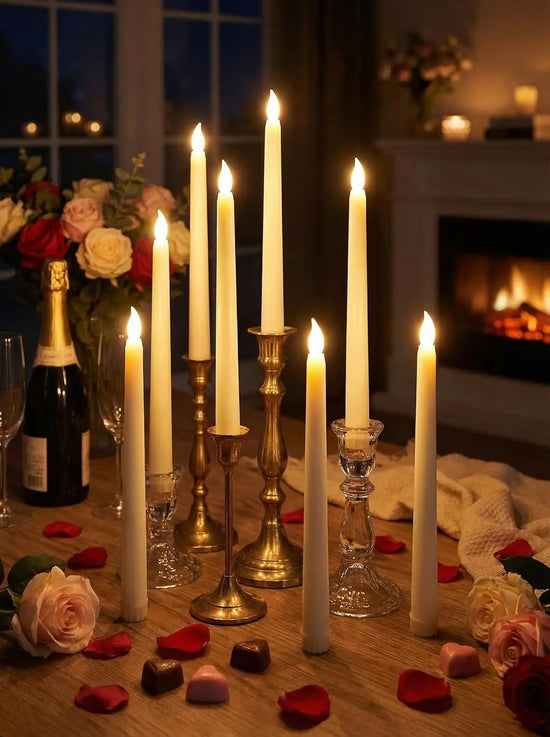 48 Pcs Flameless LED Taper Candles Battery Operated