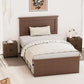 Small Night Stand Set of 2, Fluted with 2 Drawers, Side table