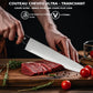 15pcs Chef Knife Set Stainless Steel with Scissors,Sharpening Rod,Solid Wood Holder