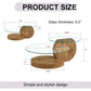 42 Inches, Modern Round Tempered Glass Coffee Table