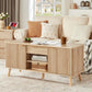 Fluted Lift Top Coffee Table with Hidden Storage
