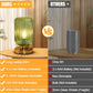 Rechargeable Touch Dimmable Cordless Table Lamp, Green Glass