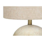 Contemporary 20" Table Lamp in Beige Concrete with Beige Shade