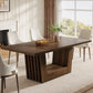 63-Inch Dining Table for 4-6, with Heavy-Duty Base