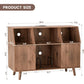 Large Record Player Table with Vinyl Storage and Display Shelf Holds up to 350 Albums,