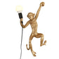 Gold Resin Monkey Wall Lamp
