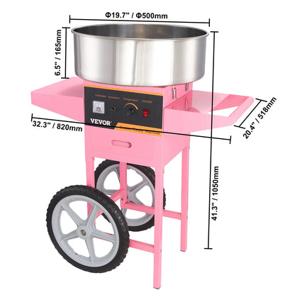 Electric Cotton Candy Machine Commercial Floss Maker w/ Stainless Steel Bowl