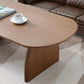 Coffee Table, 47 Inches Oval Solid Wood