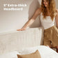 Cloud Upholstered  Bed Frame with Headboard, 5 Inch Foam Padded Platform