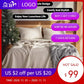 Queen Size Linen Sheet Set 100% Pure Flax, 4-Piece Solid Natural Bedding, Soft and Breathable