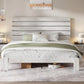 Bed Frame with Wooden Headboard and Footboard, Platform