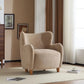 Wingback Accent Chair, Upholstered  Curved Backrest