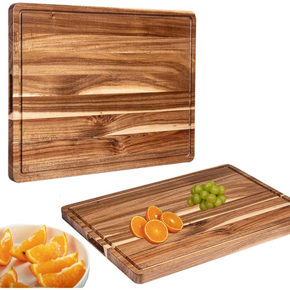 Extra Large Wood Cutting Board Reversible Charcuterie Butcher Block 24 x 18 x1.2 in